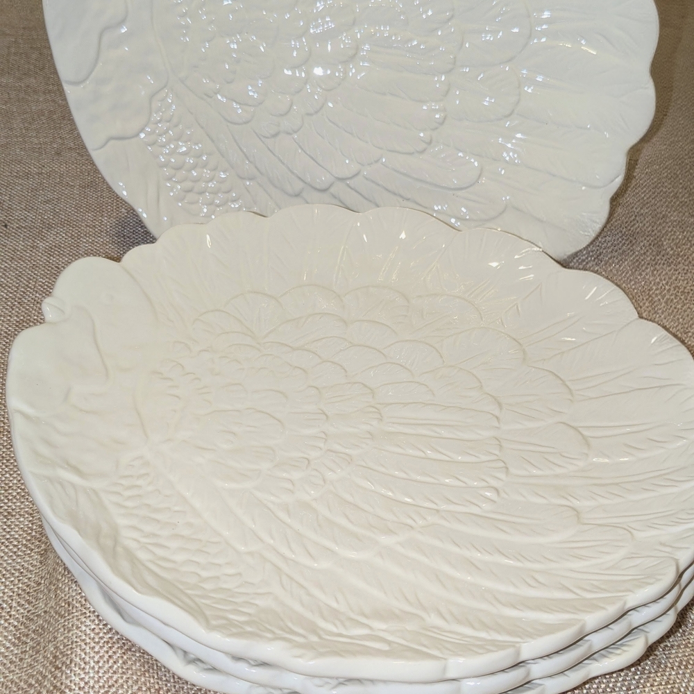 Elegant Cream Turkey Plates